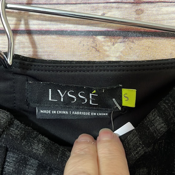 LYSSE Suzee Plaid Ponte Black Grey Legging Size Small - Picture 5 of 7